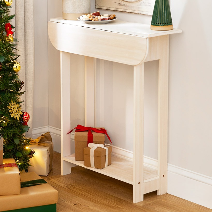 Wood Console Table with Drop Leaf - 30"H