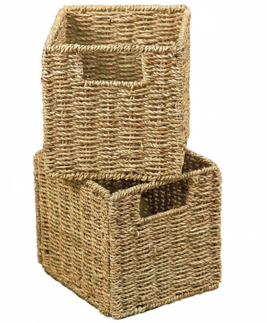 Narrow Storage Tower with 6 Shelves or Set of 2 Wicker Baskets