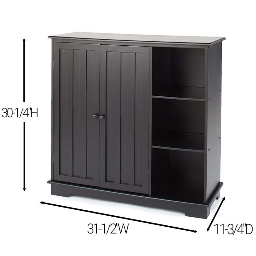 Beadboard Wooden Storage Cabinet for Kitchen or Entryway