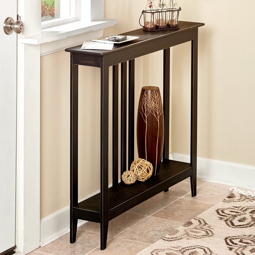 Narrow Entryway Wood Console Accent Table