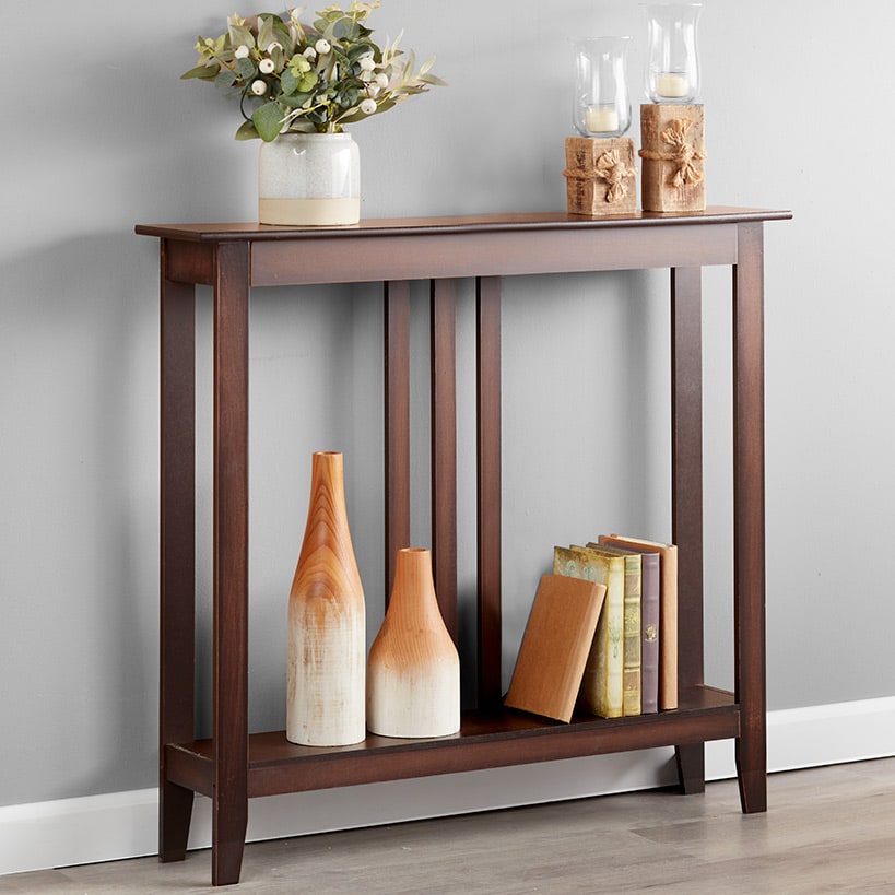 Narrow Entryway Wood Console Accent Table