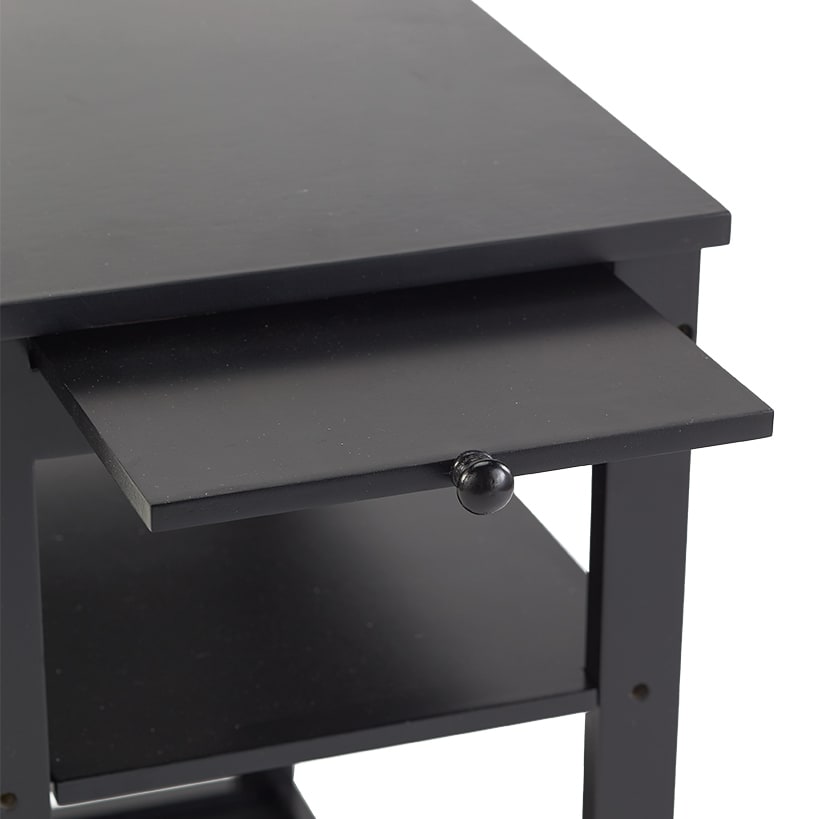 Side Table with Extension Shelf
