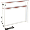 Behind-the-Sofa Long and Narrow Console Table with USB Port and Outlet