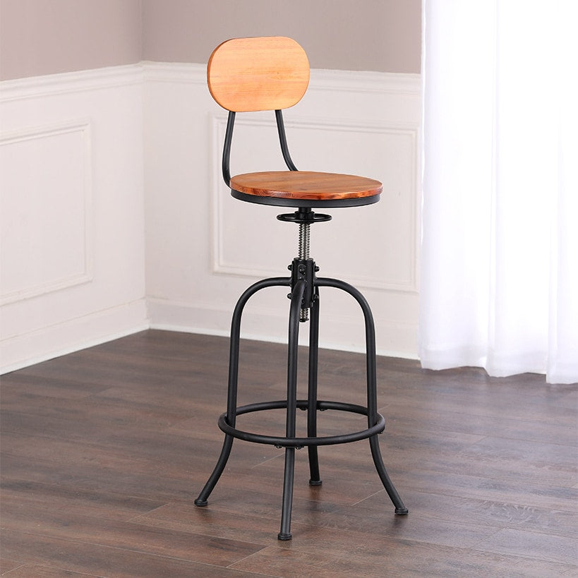 Adjustable Swivel Stool with Back