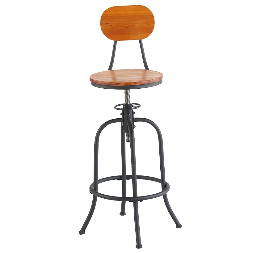 Adjustable Swivel Stool with Back