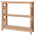 Wooden Console Table with Arched Side Accent - 2-Tier - 30"H