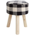 Buffalo Check Round Footstool Ottoman