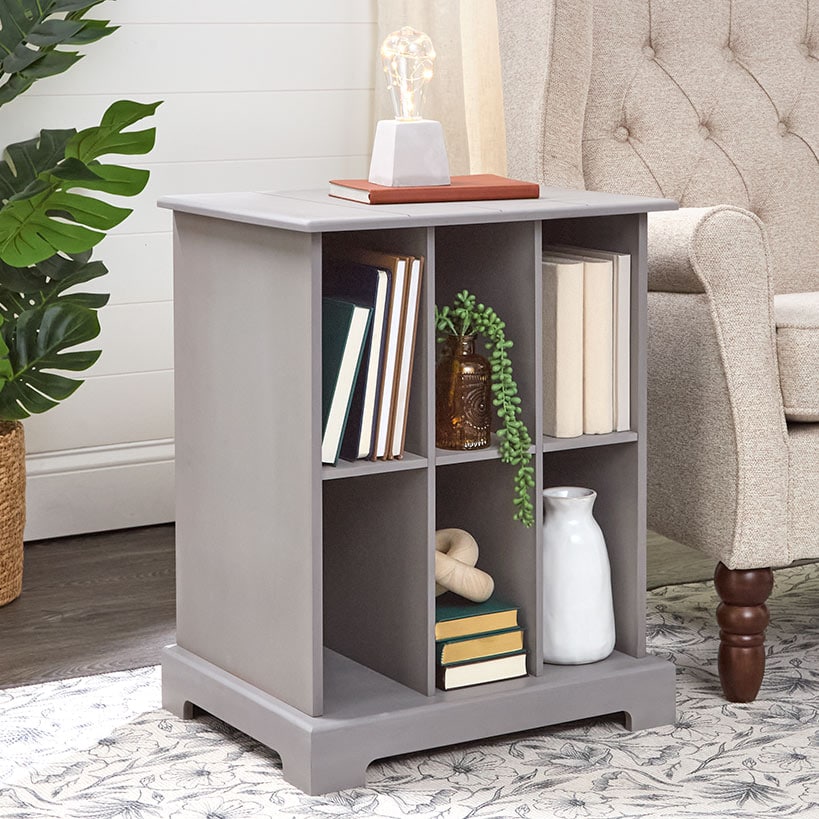 Square Country Style Accent Table with Storage 19"W x 15"D x 24"H