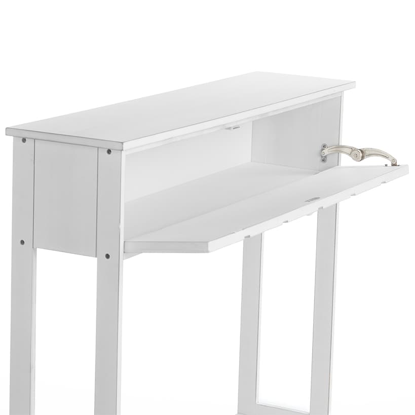 Rustic Wood Console Table with Galvanized Family Sentiment