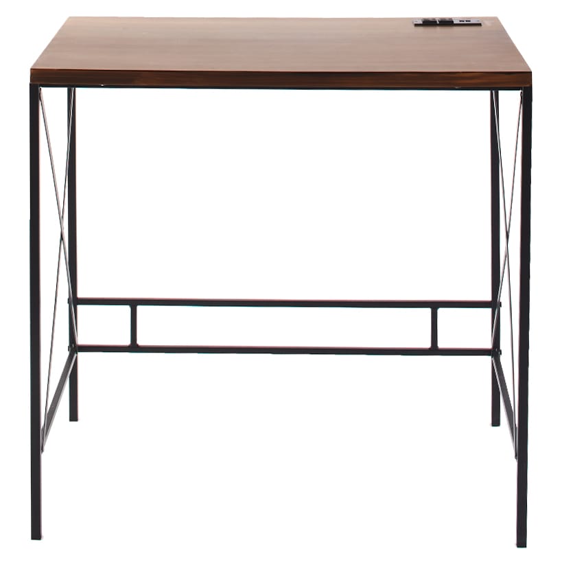 Industrial Desk with Outlet and USB Port