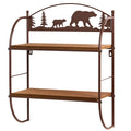 Rustic Lodge Bear Wall Shelf Rack