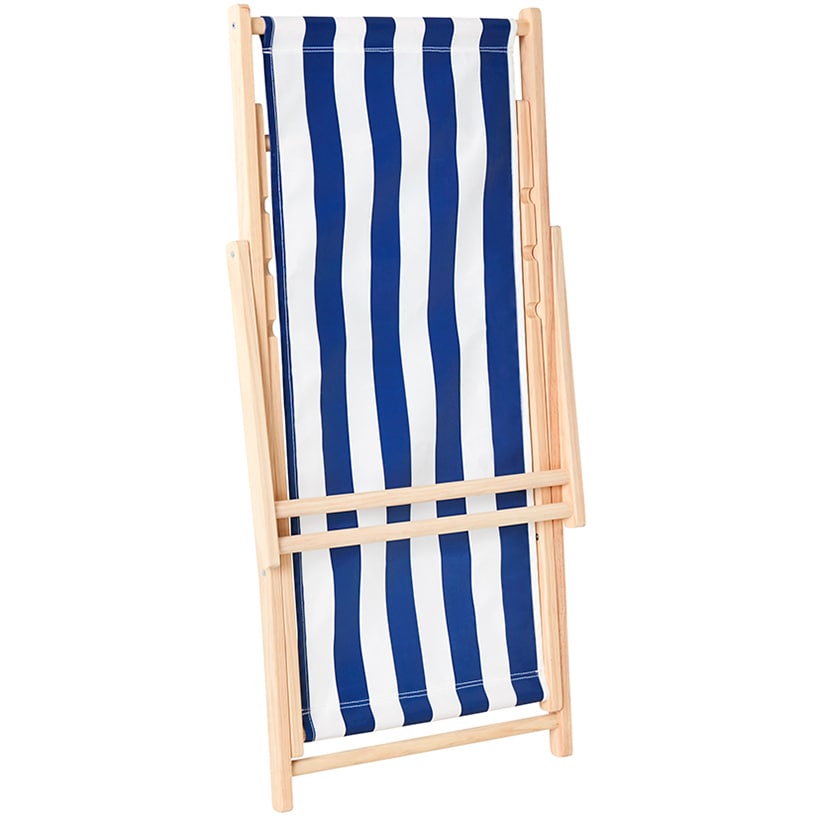 Foldable Patio Sling Lounge Chair with Stripes