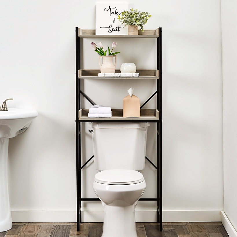 Farmhouse Bathroom Furniture Collection in Metal and Wood