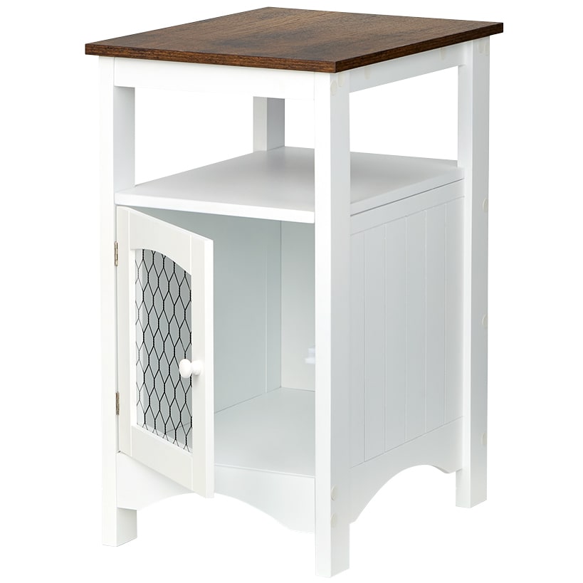 Rustic Two-Tone Side Table