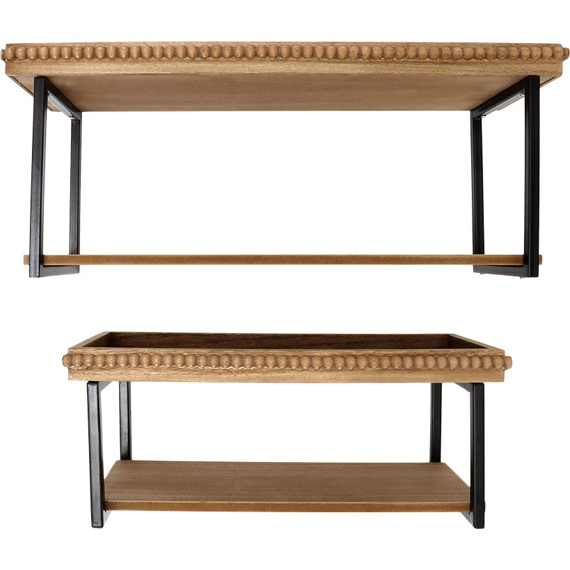 Beaded Wall Shelves Set of 2
