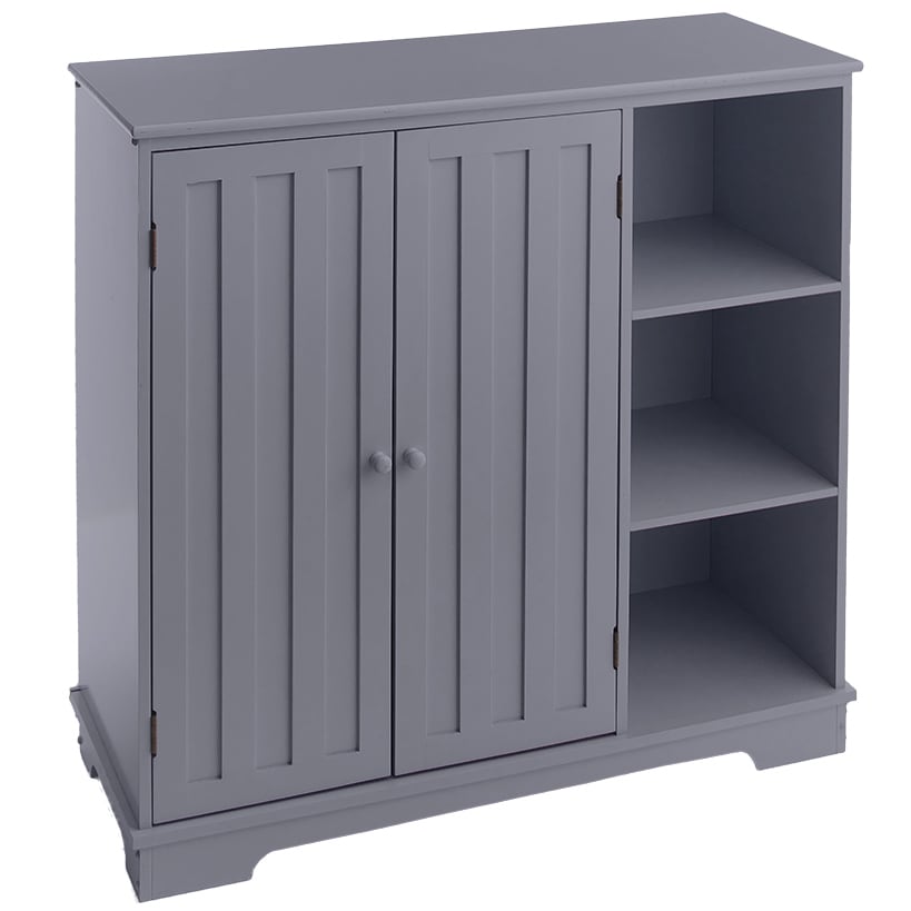 Beadboard Wooden Storage Cabinet for Kitchen or Entryway