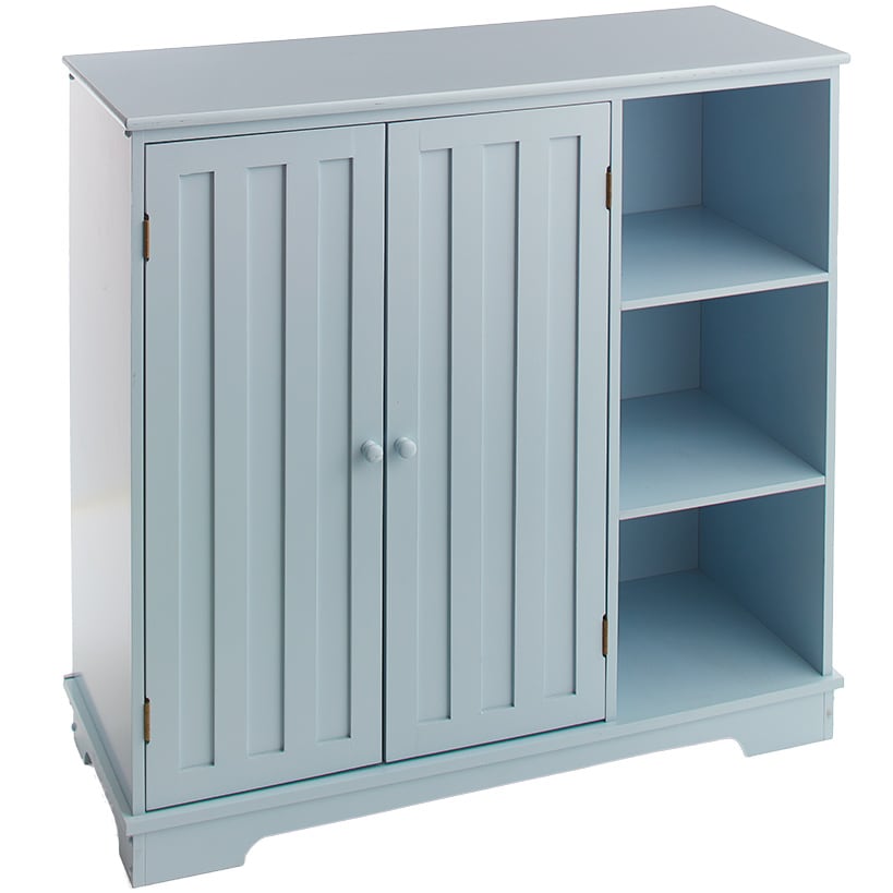 Beadboard Wooden Storage Cabinet for Kitchen or Entryway