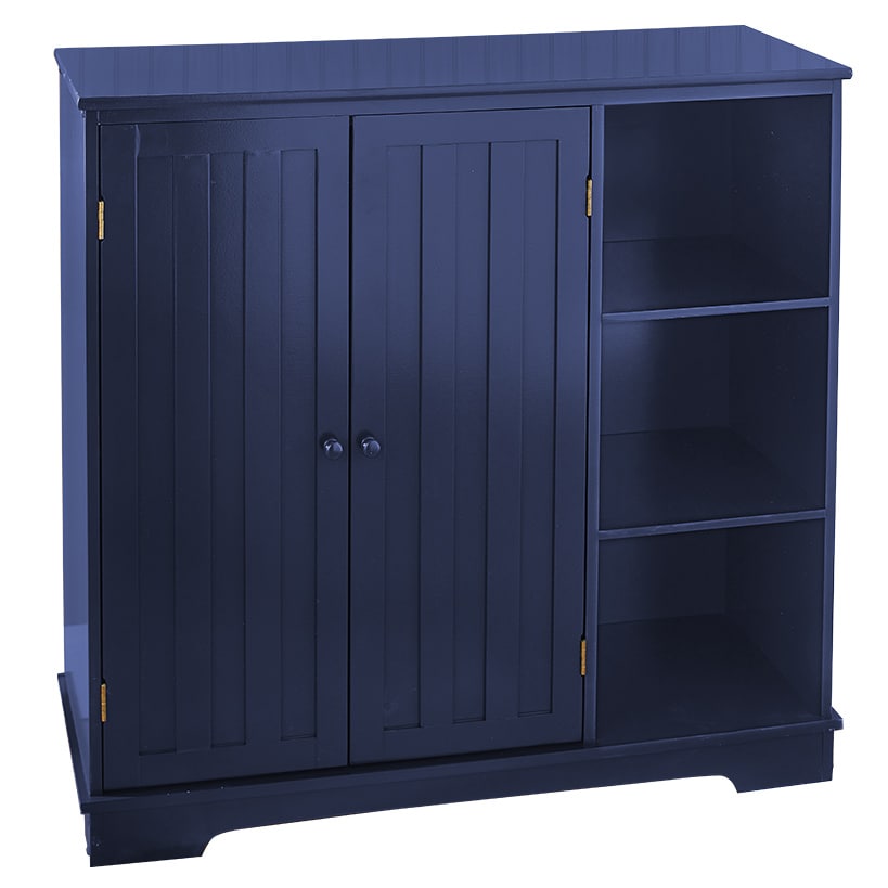 Beadboard Wooden Storage Cabinet for Kitchen or Entryway