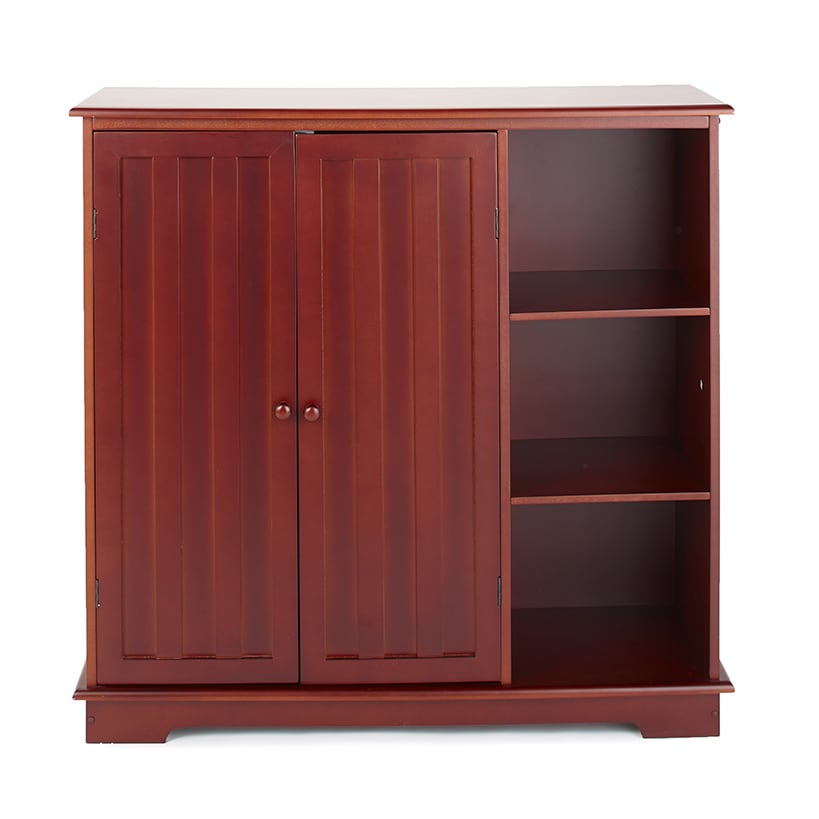 Beadboard Wooden Storage Cabinet for Kitchen or Entryway