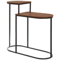Oval 2-Tier Living Room End or Side Table - 28"H