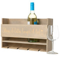 Wine Rack with Wine Glass Storage, Wall-Mounted